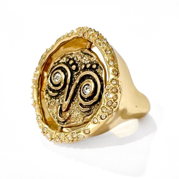 ALEXIS BITTAR Revolving Ancient Coin Cocktail Ring - Picture 1 of 9